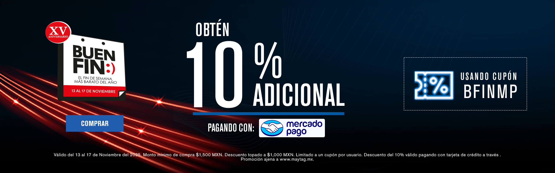 Cupón MercadoPago Buen Fin