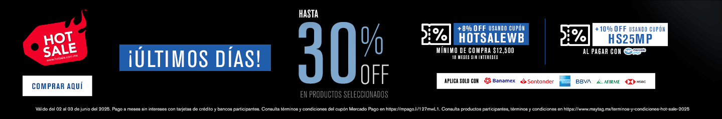 Hasta 30% OFF en productos seleccionados Maytag